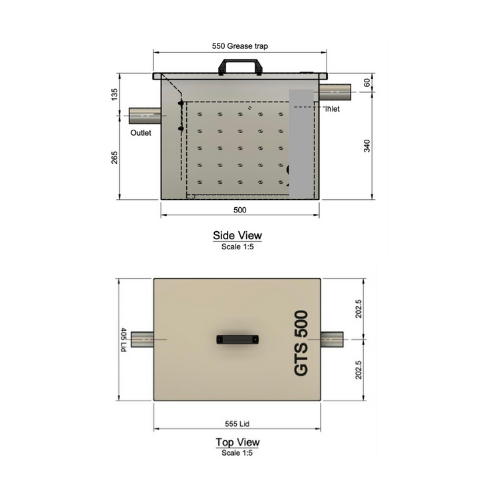 FOG Matter GT 500 Stainless Steel Grease Trap